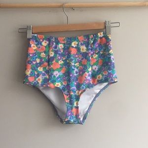 High Waisted Floral Bikini Bottom